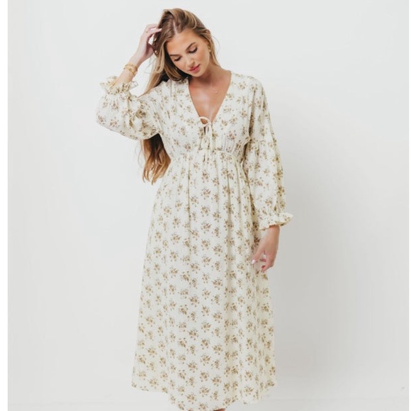 Floral Long Sleeve Maxi Dress - Picture 2 of 7